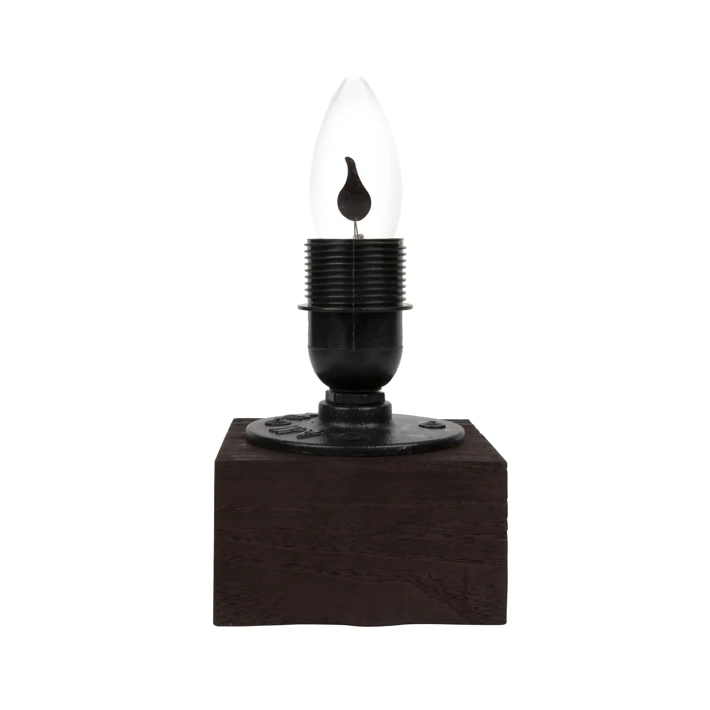Black Wooden Table Lamp - Australian Plug