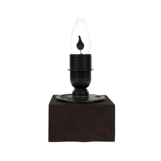 Black Wooden Table Lamp - Australian Plug